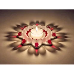 Kerzen & Teelichthalter-Teelichthalter "Glasperlenstern Aura"