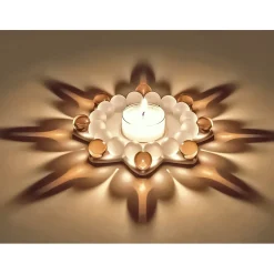 Kerzen & Teelichthalter-Teelichthalter "Glasperlenstern Gloria"