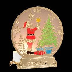 Kerzen & Teelichthalter-Teelichthalter "Heilig Abend", goldfarben