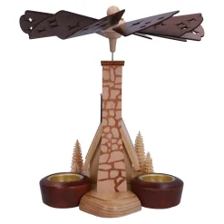 HODREWA Weihnachtspyramiden-Teelichtpyramide 