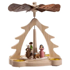 Käthes Original Weihnachtspyramiden-Teelicht-Pyramide "Stille Nacht"