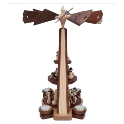 HODREWA Weihnachtspyramiden-Teelicht-Pyramide 