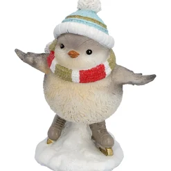 Standfiguren-Vogel mit blauer Mütze, Standfigur