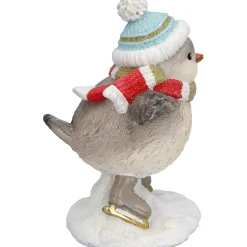 Standfiguren-Vogel mit blauer Mütze, Standfigur