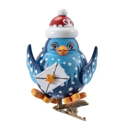 Käthes Original Christbaumschmuck Holz-Vogel mit Brief