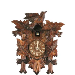 Anton Schneider Kuckucksuhren-Vogel und Laub Kuckucksuhr
