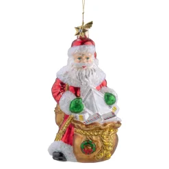 Poesie in Glas Weihnachtskugeln Aus Glas-Weihnachtsmann als Postbote