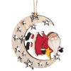 Hängedeko-Weihnachtsmann im Mond