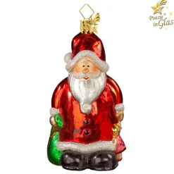 Poesie in Glas Weihnachtskugeln Aus Glas-Weihnachtsmann mit Geschenken