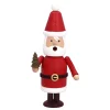 Käthes Original Käthes Original Figuren|Weihnachtsdeko Holz-Weihnachtsmann mit Spanbaum, Räuchermännchen