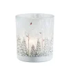 Kerzen & Teelichthalter-Windlicht "Winterwald mit Vögeln", 10 cm